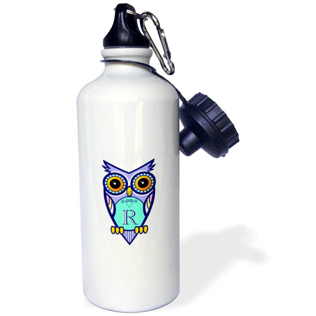 3D Rose Initial Personalized Water Bottle - Custom Name Insulated Stainless Steel Tumbler for Gym, Office, School & Outdoor Activities