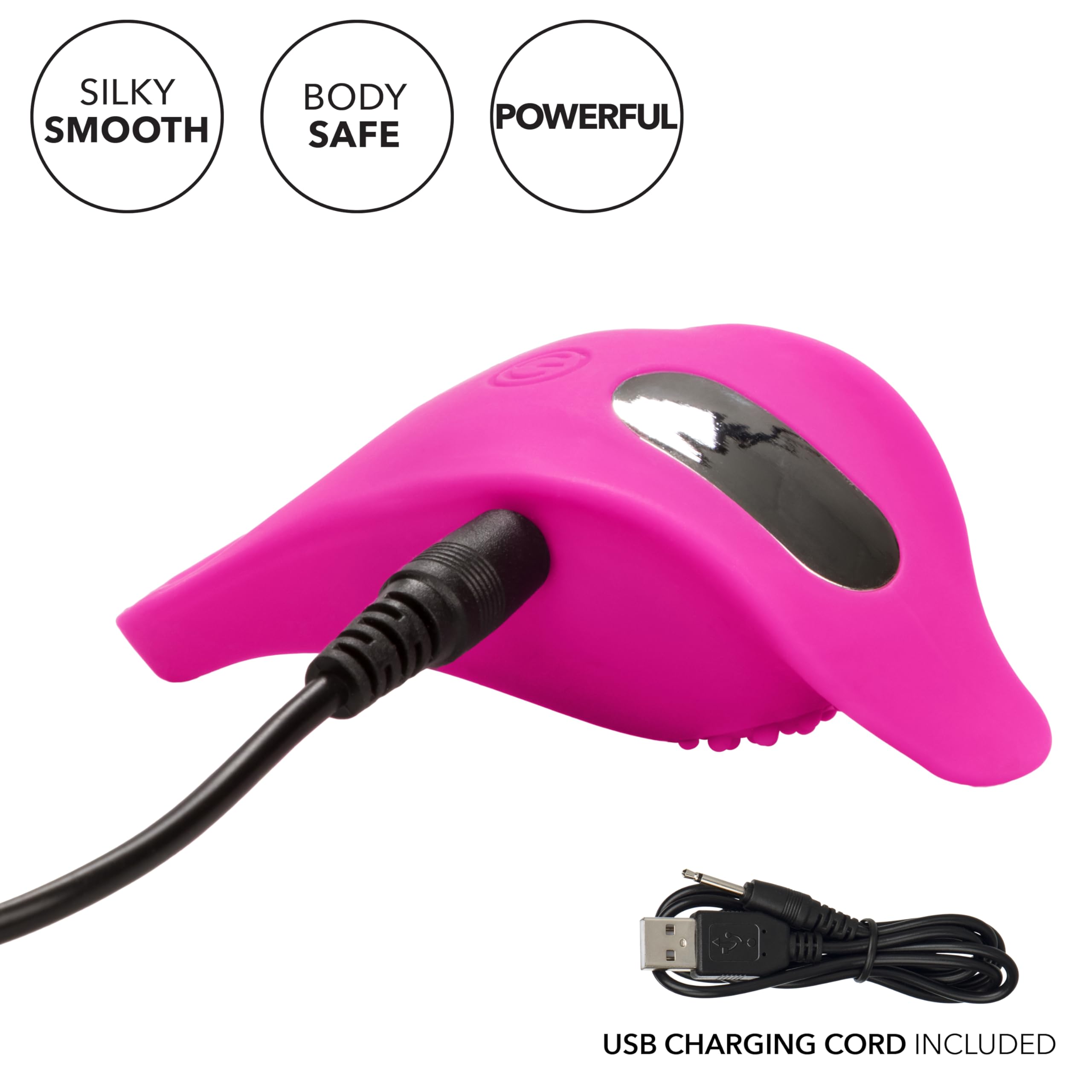 CalExotics Rechargeable 7-Speed Waterproof Vibrating Cock Ring - Silicone Couples Sex Toy for Enhanced Pleasure & Clitoral Stimulation - Perfect for Romantic Nights & Spicing Up Intimacy - Pink