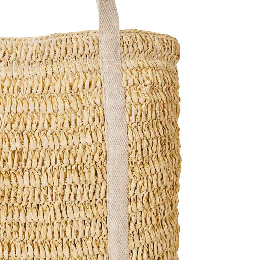 Rip Curl Essentials Straw 18L Tote Bag - Lightweight Beach Tote for Women, Perfect for Pool, Beach, Travel & Shopping