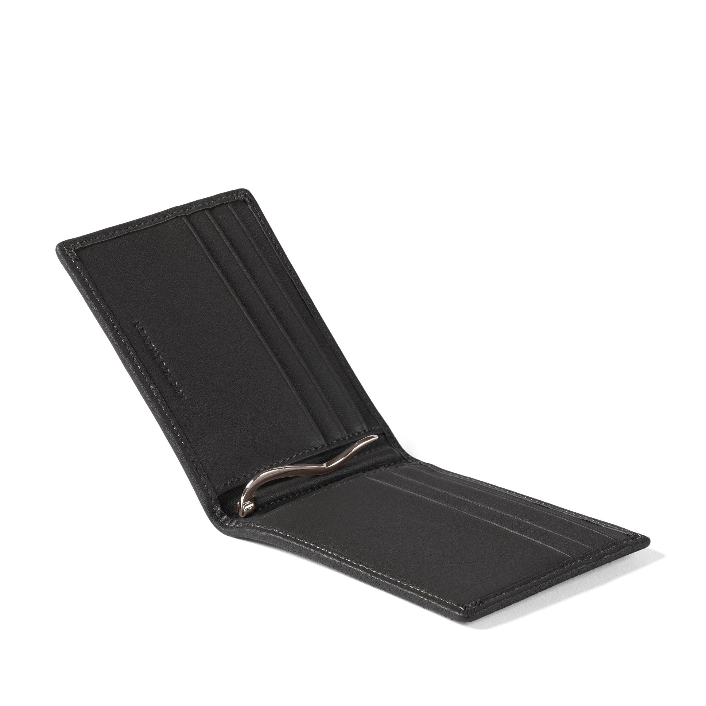 Men's Black Onyx Bifold Wallet with Money Clip - Slim RFID Blocking Leather Wallet for Everyday Carry & Travel