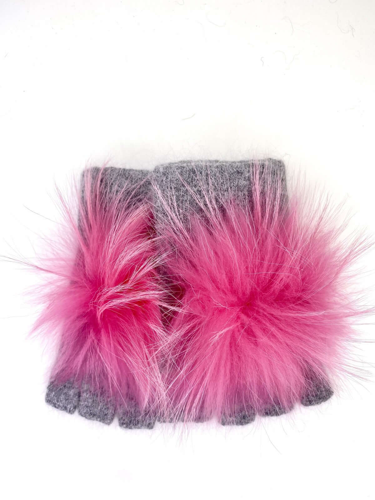 Angora Pom Handwarmer - Soft & Warm Winter Hand Warmers for Women & Men - Cozy Knit Gloves for Cold Weather, Outdoor Activities & Gifts