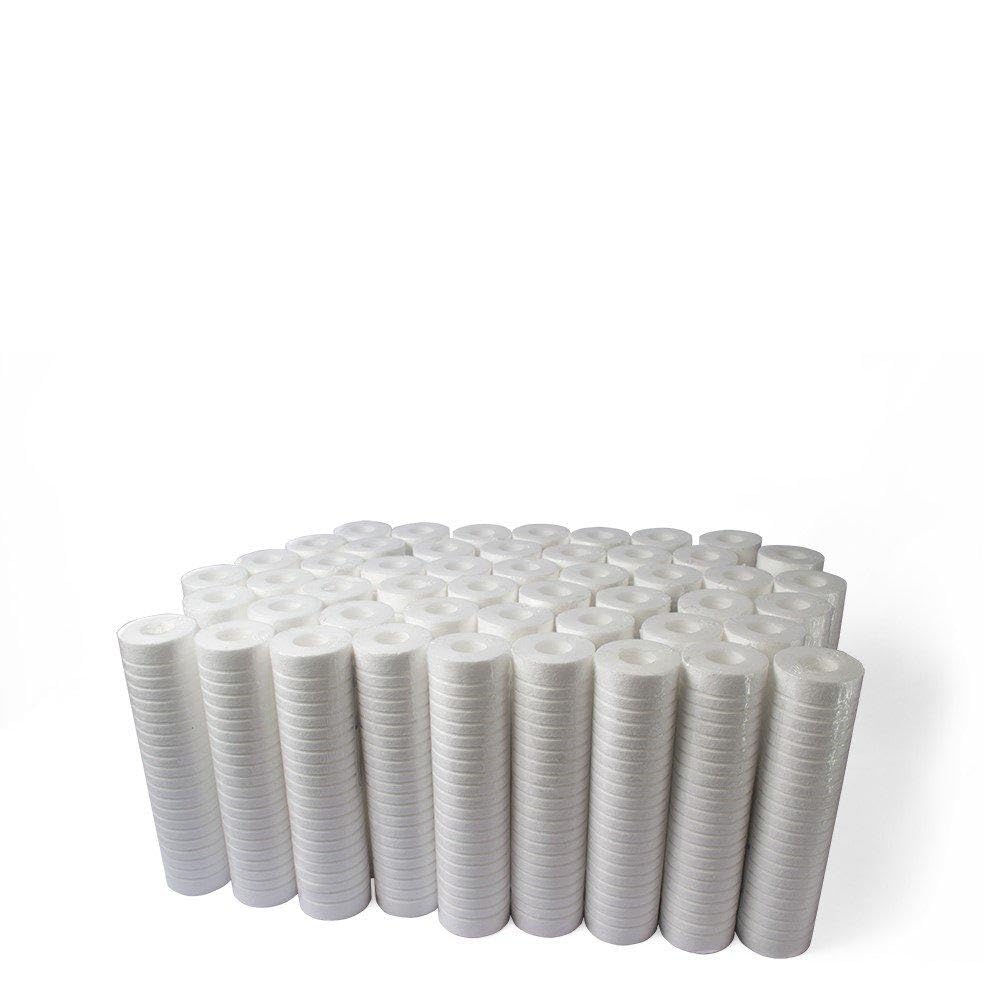20 Micron Grooved Melt-Blown Sediment Water Filter Cartridge 2.5x10 (50 Pack) - Perfect for Under Sink Filtration, RV Water Systems & Well Water Treatment