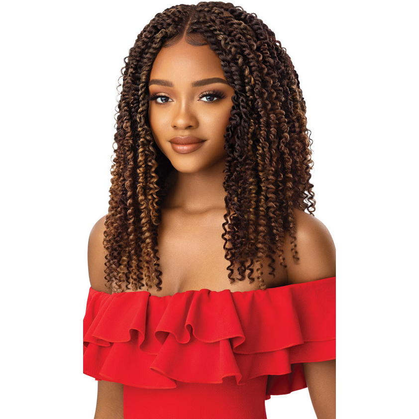 Outre X Pression Kinky Boho Twisted Up Passion Water Wave Wig - Natural Looking Synthetic Hair for Women, Perfect for Cosplay, Parties & Everyday Wear