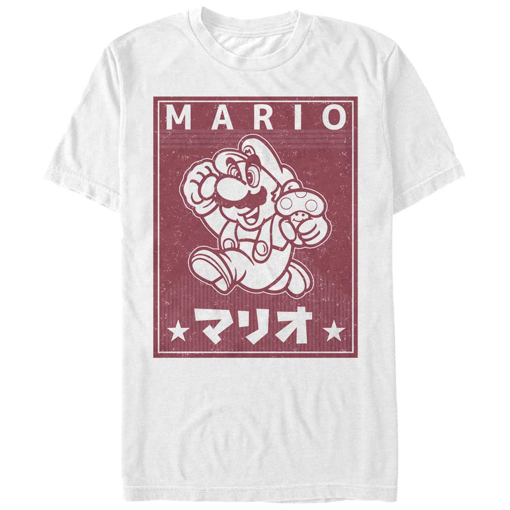 Nintendo Classic Mario and Mushroom Graphic T-Shirt for Men - Casual Gaming Tee for Super Fans & Retro Gamers