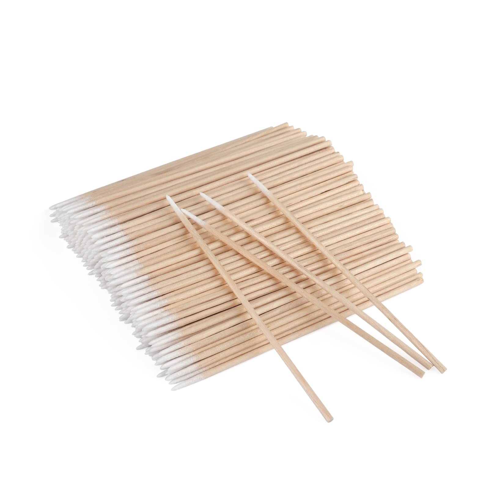 GCQQ 400pcs Disposable Wooden Micro Brushes - Fine Tip Applicator Brushes for Cleaning, Makeup, Nail Art & Electronics Repair - Perfect for DIY Crafts, Beauty Salon & Precision Cleaning
