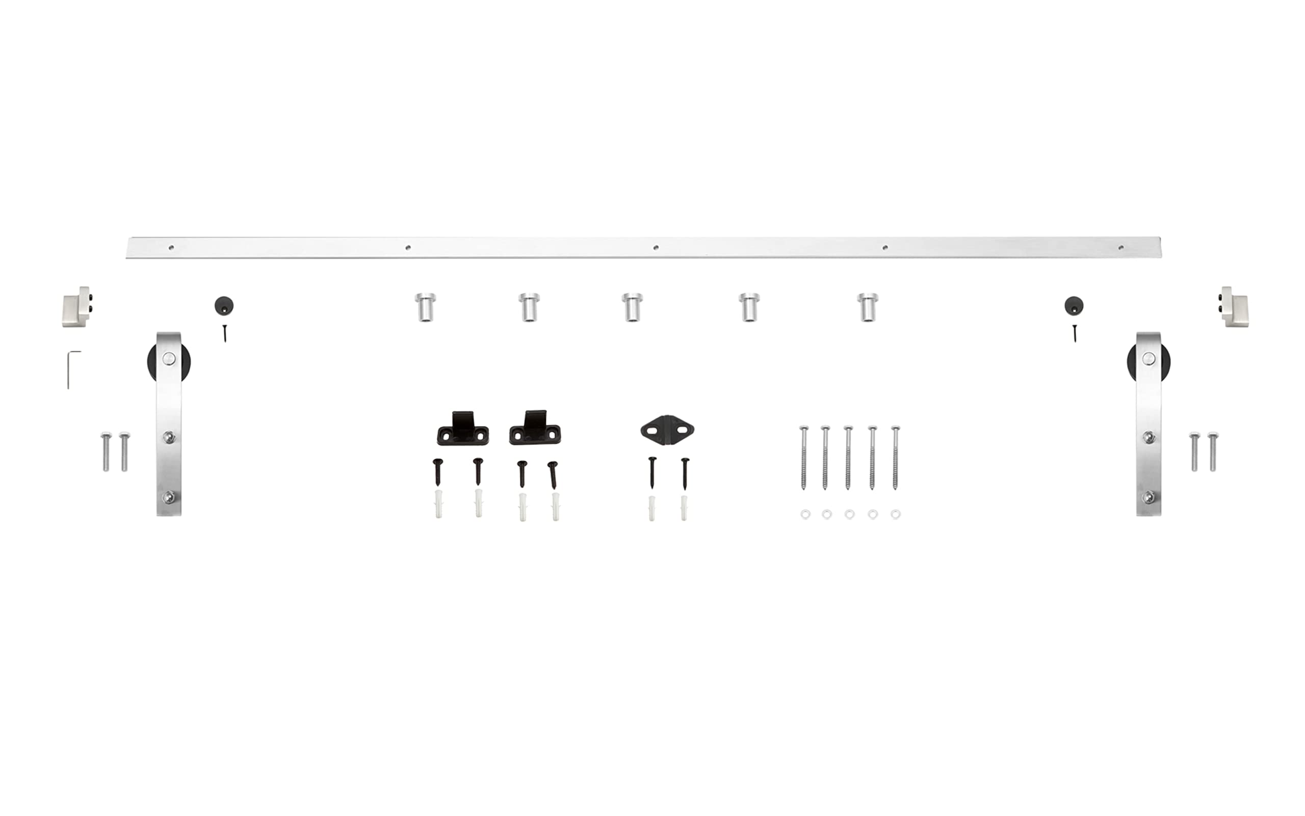 Miseno MBDH0005X78 78.75-Inch Oil Rubbed Bronze Barn Door Hardware Kit - Heavy Duty Bent Strap Design for Sliding Doors - Perfect for Bedrooms, Closets, and Rustic Home Decor