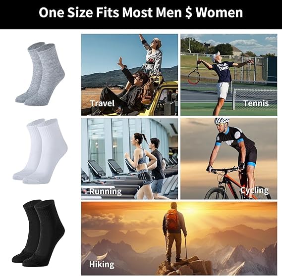 30 Pairs Quarter Ankle Socks - Breathable Athletic Socks for Men & Women - Perfect for Running, Gym, Workout & Everyday Wear