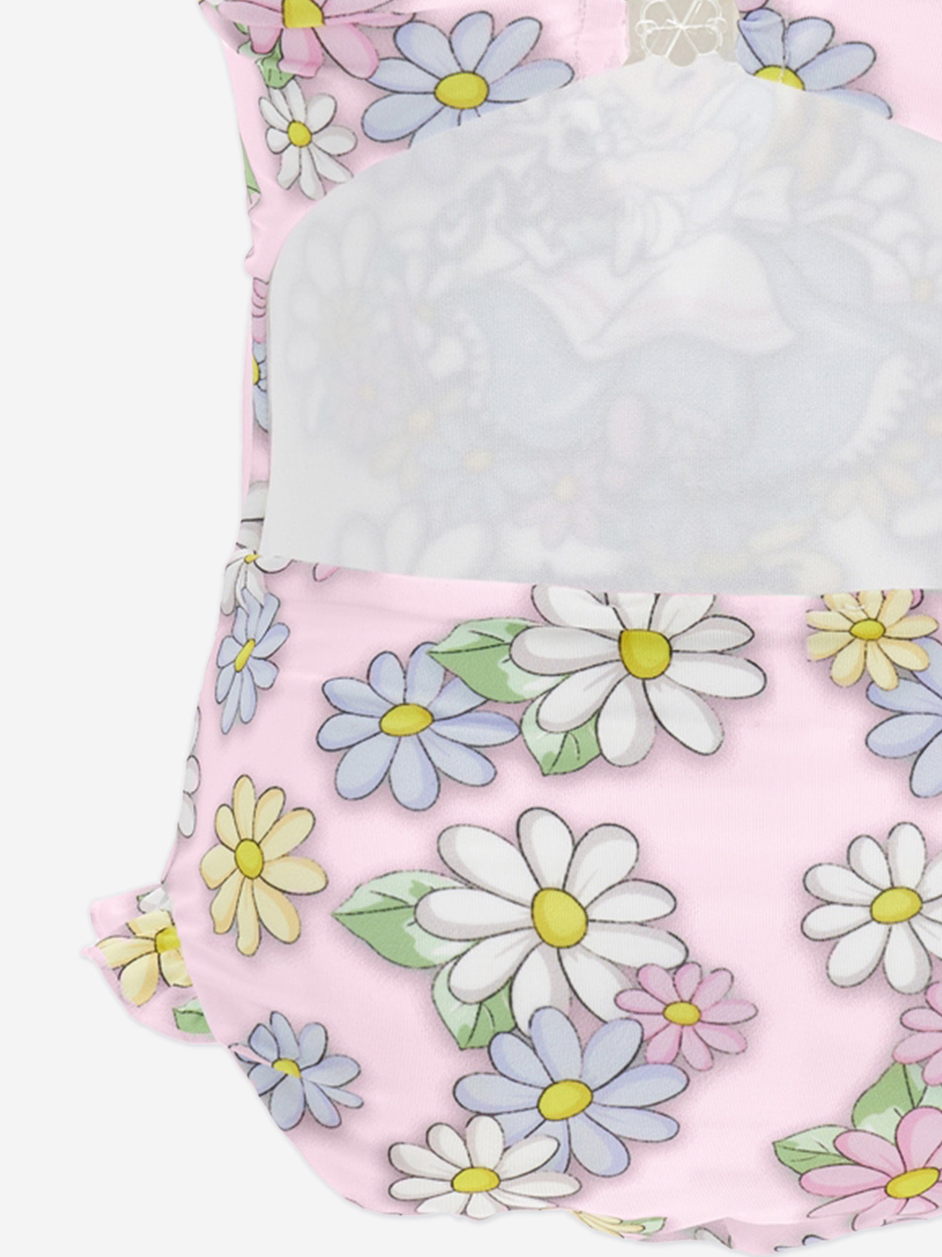 **Pink Daisy Baby Girls Swimsuit - Cute Floral One-Piece Bathing Suit for Toddlers & Infants - Perfect for Beach, Pool & Summer Vacations**