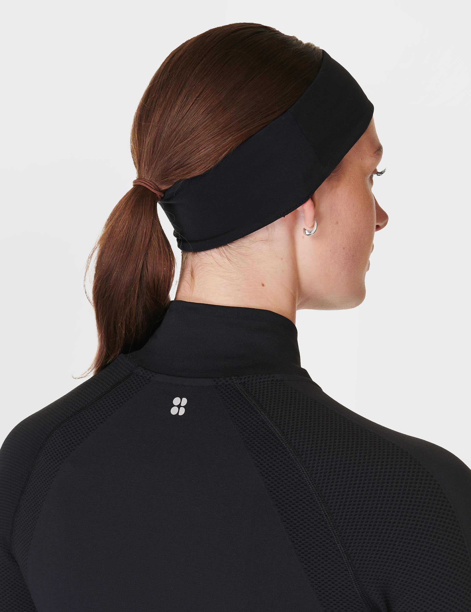 Power Training Headband - Black | Sweat-Wicking & Non-Slip Workout Headband for Running, Yoga & Gym | Unisex Fitness Accessory