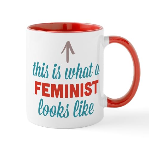 White/Red Inside - Feminist Looks Like Mug