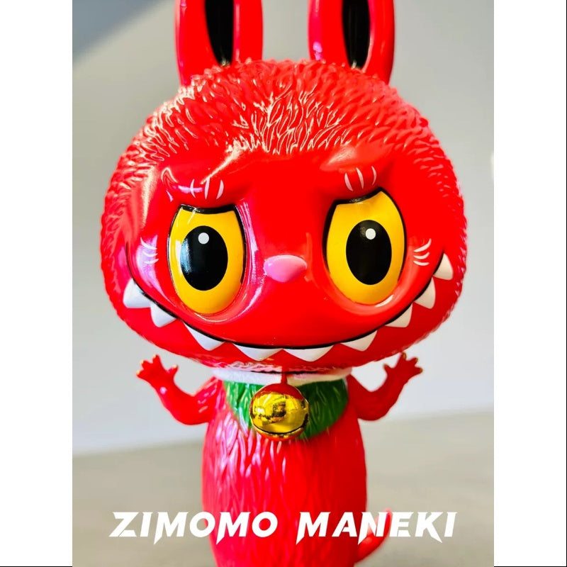 Labubu The Monsters Zimomo Maneki Red Tokyo Wonder Festival 2020 Limited Edition Collectible Figure - Perfect for Anime Fans, Toy Collectors and Home Display