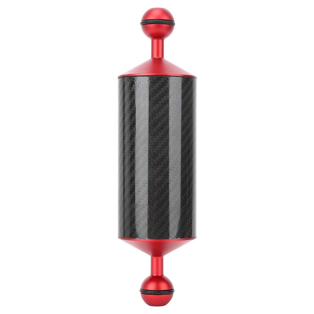 Carbon Fiber Diving Float Arm - 8 Inch Portable Underwater Floating Arm for Macro & Wide Angle Photography | Dual Ball Lightweight Design | Perfect for Scuba Diving, Snorkeling & Underwater Camera Buoyancy Control