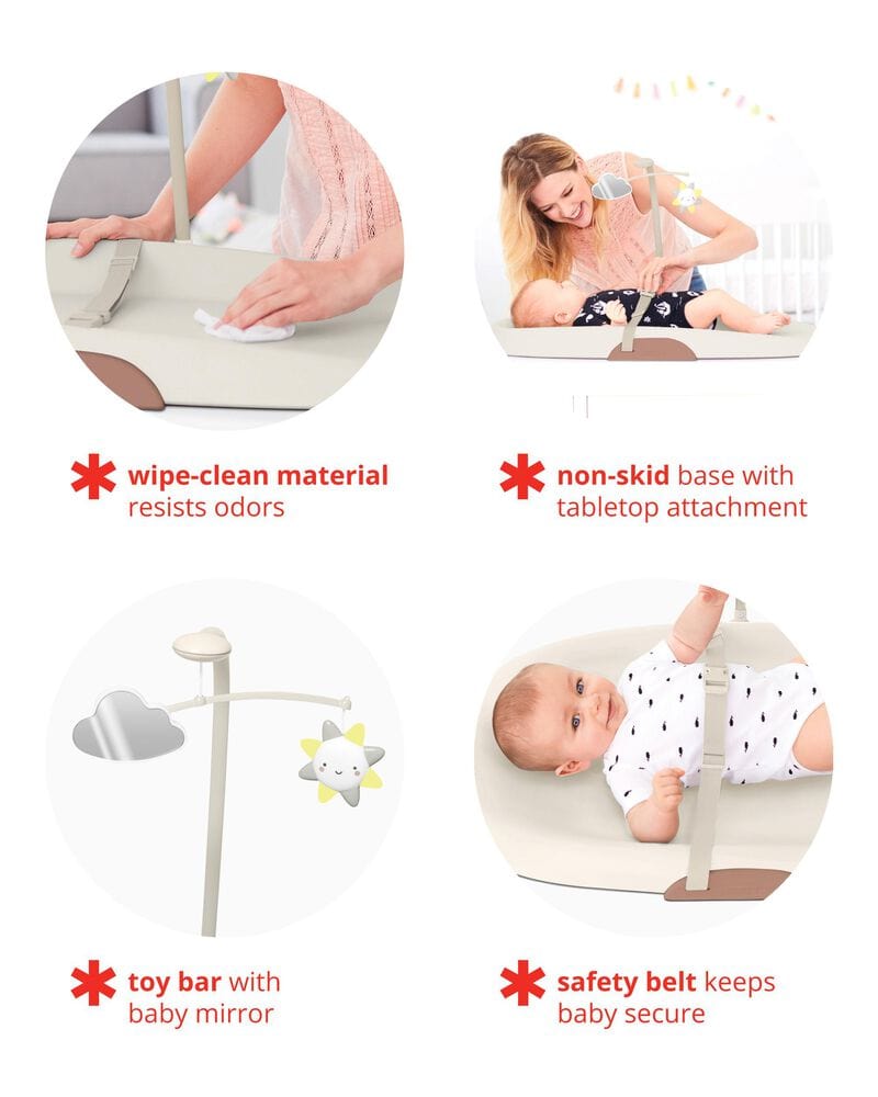 Skip Hop Wipe Clean Changing Pad - Waterproof Baby Diaper Changing Mat for Nursery & Travel - Easy to Clean Portable Changing Station for Newborns & Infants | Perfect for Home, Daycare & On-the-Go Parents