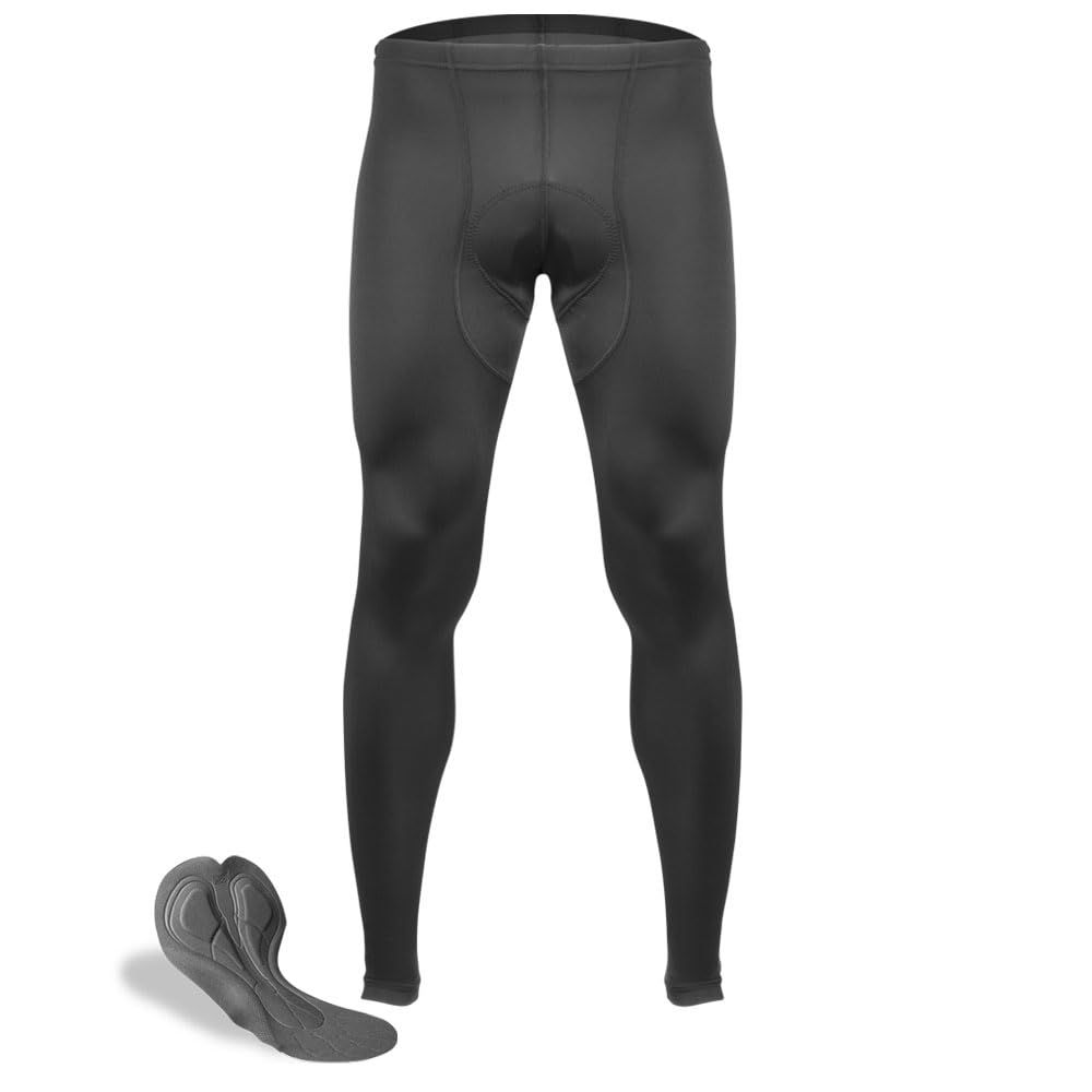 Men's Triumph Padded Cycling Tights - High Performance Compression Spandex Bike Shorts for Road & Mountain Biking - Breathable & Moisture Wicking - Made in USA - Perfect for Long Distance Rides & Training