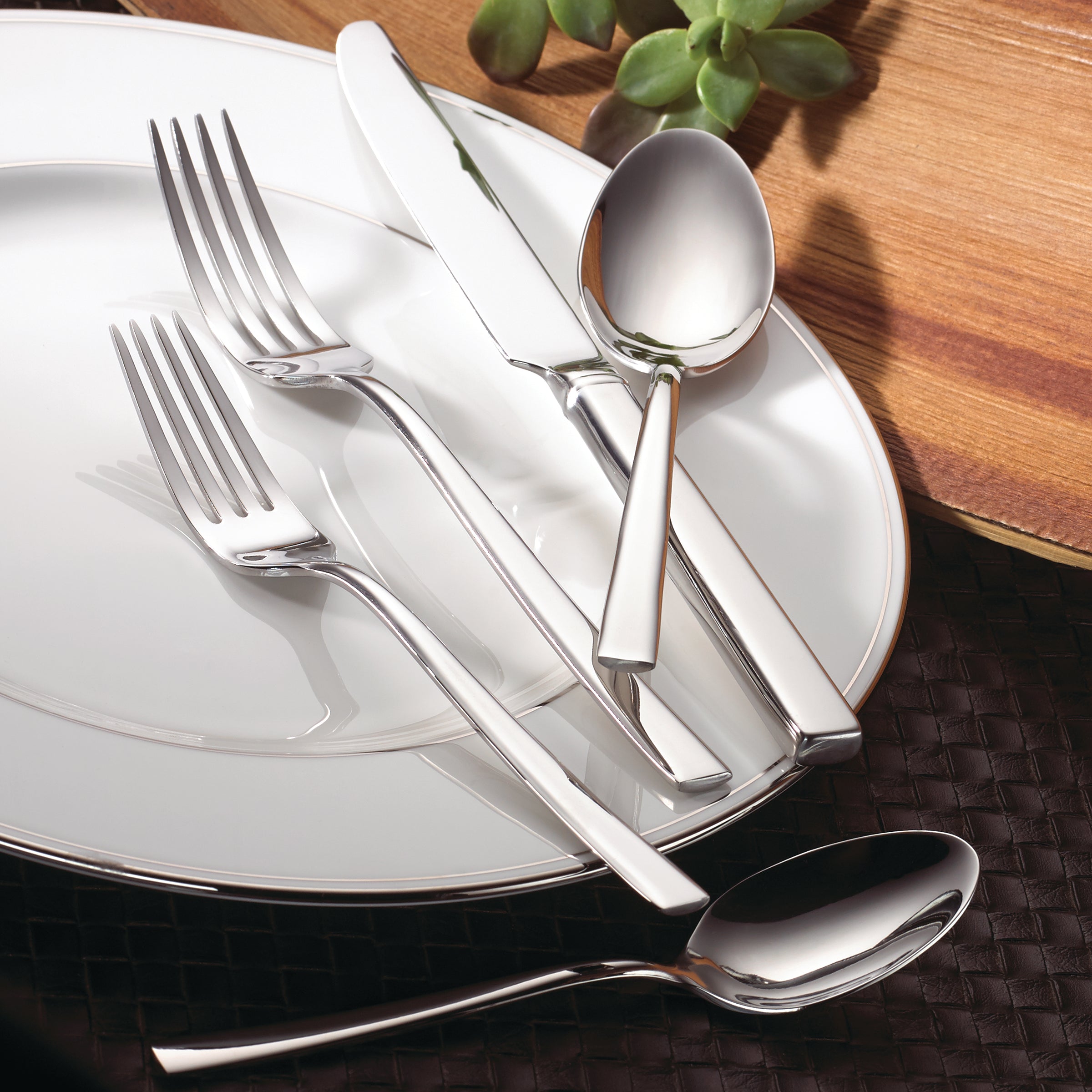 Cole 65-Piece Stainless Steel Flatware Set - Durable Dinnerware for Everyday Use, Parties & Formal Dining - Knives, Forks & Spoons Set