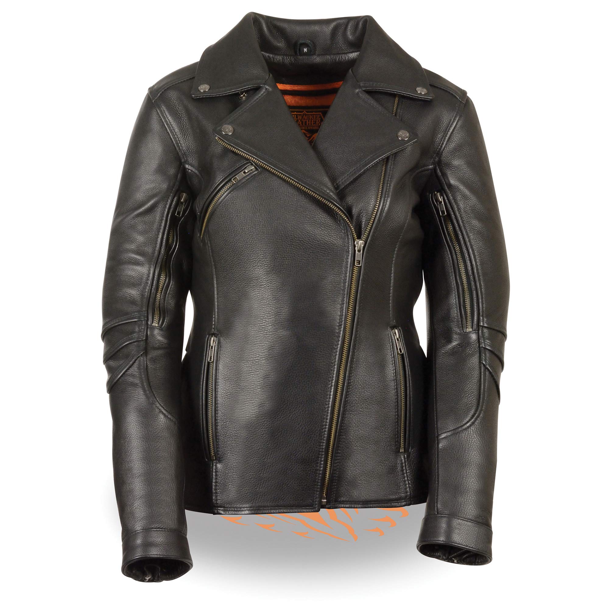 Milwaukee Leather Women's Classic Black Lightweight Long Vented Motorcycle Jacket MLL2581 - Perfect for Riding, Commuting & Outdoor Adventures