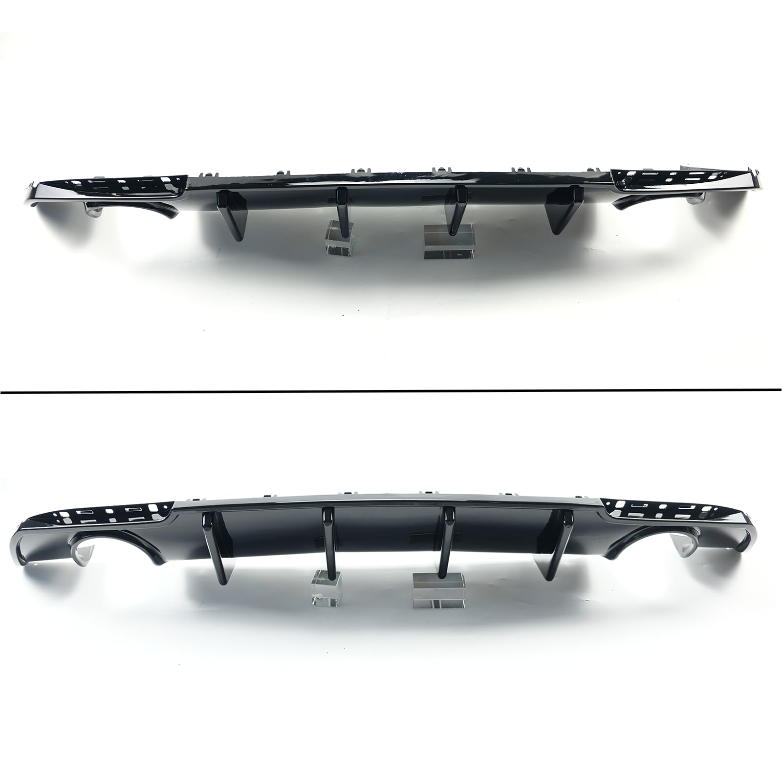 Glossy Black Rear Diffuser Lip for 2015-2023 Chrysler 300 SRT | Lower Valance Bumper Molding | Shark Fin Splitter Upgrade | Enhances Aerodynamics & Sporty Look | Perfect for Car Shows & Performance Tuning
