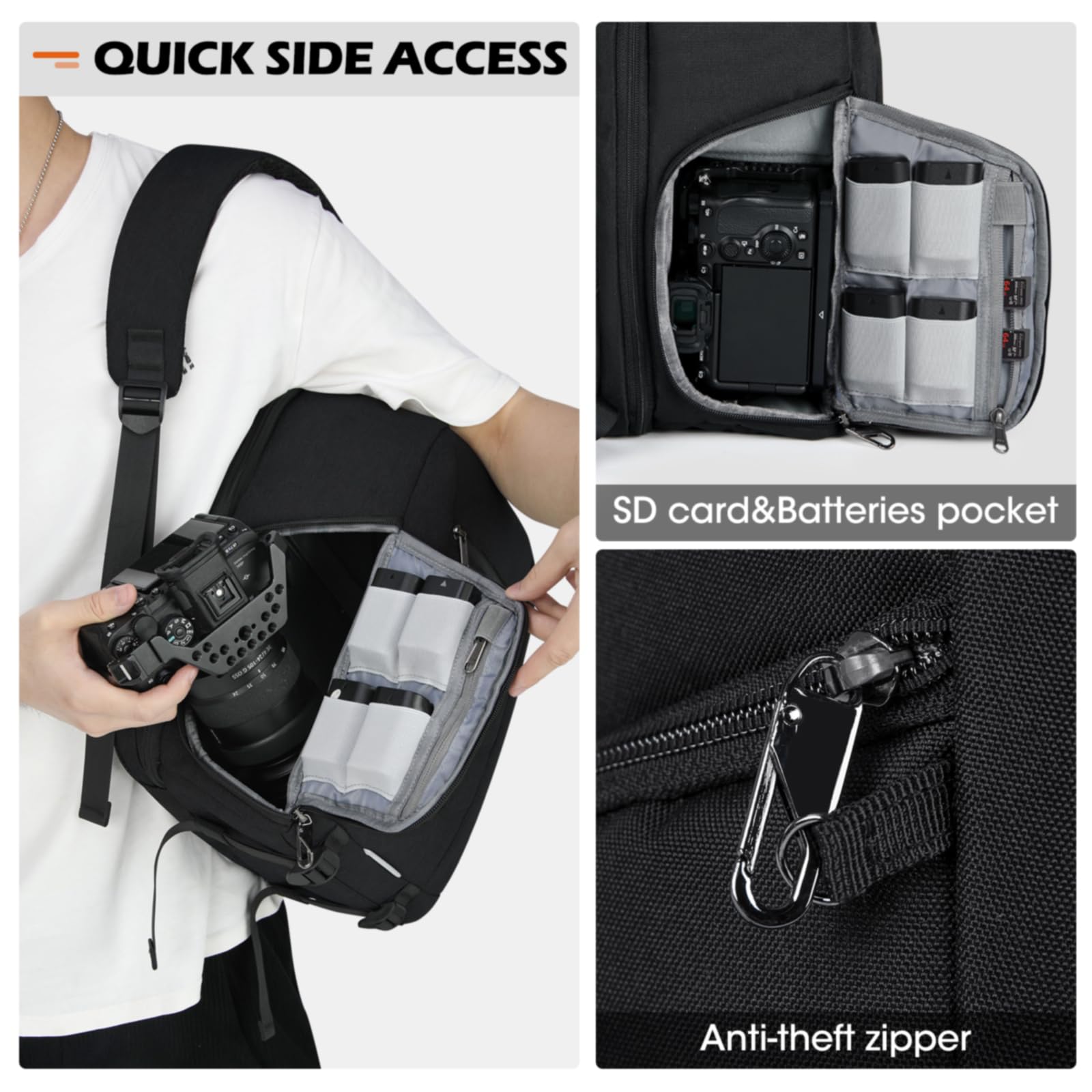 Professional Waterproof DSLR SLR Mirrorless Camera Backpack - Large Capacity Anti-Theft Photography Bag with Rain Cover & 14