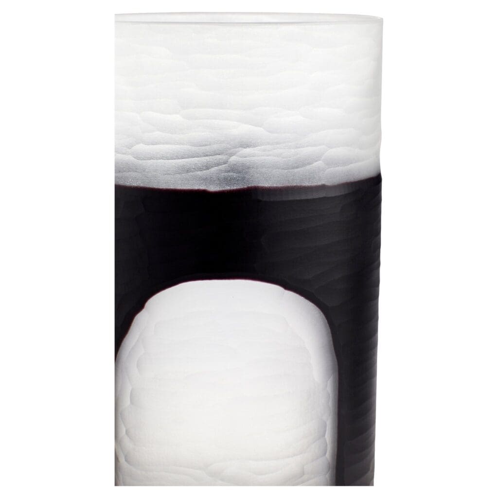 Cyan Design 11257 Ominous Frost Tall Vase - Clear & Black Glass for Modern Home Decor, Wedding Centerpiece, or Luxury Gift