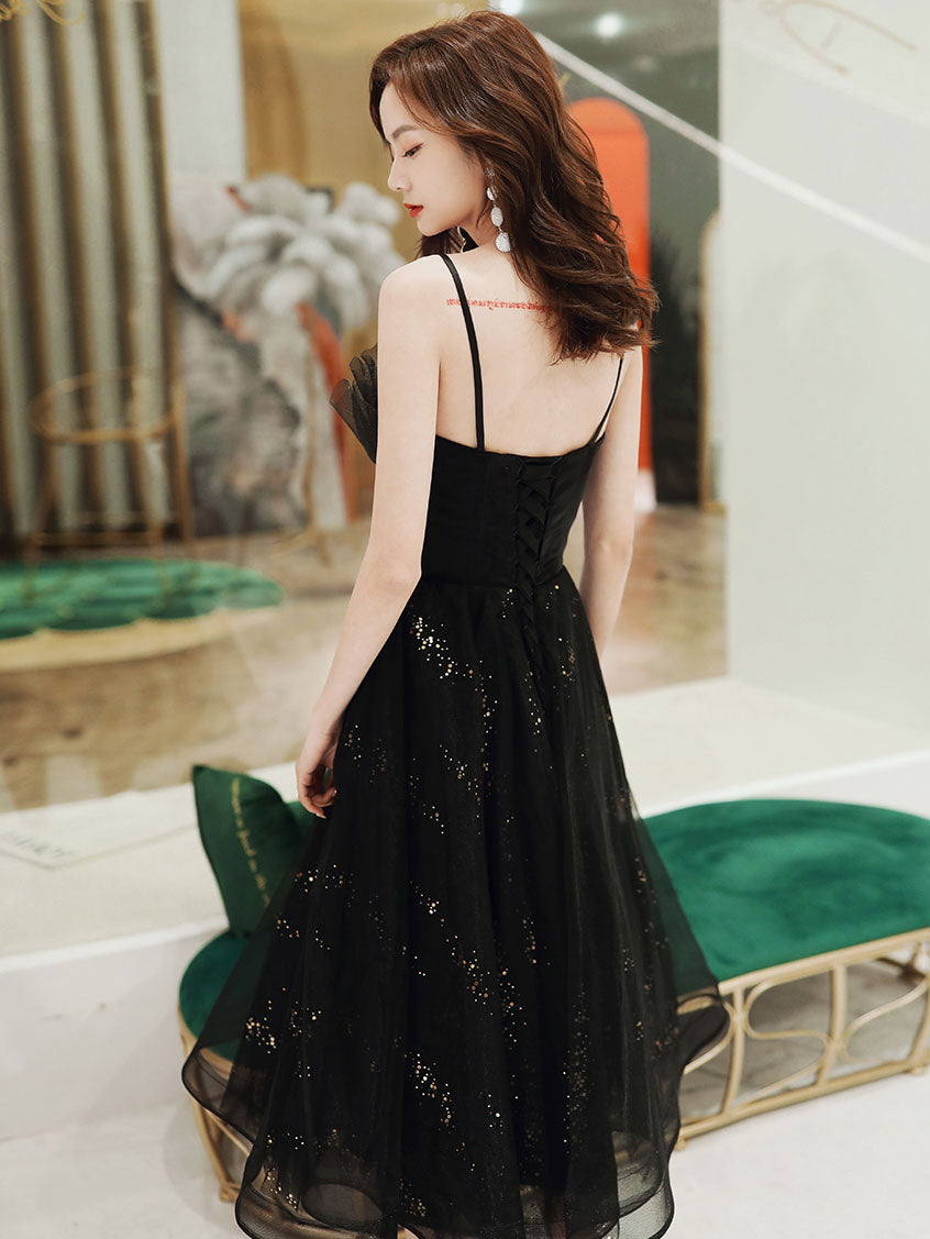 Elegant Black Tulle Short Prom Dress - Puffy Homecoming Formal Dress for Teens & Juniors - Perfect for Dances, Parties & Special Occasions
