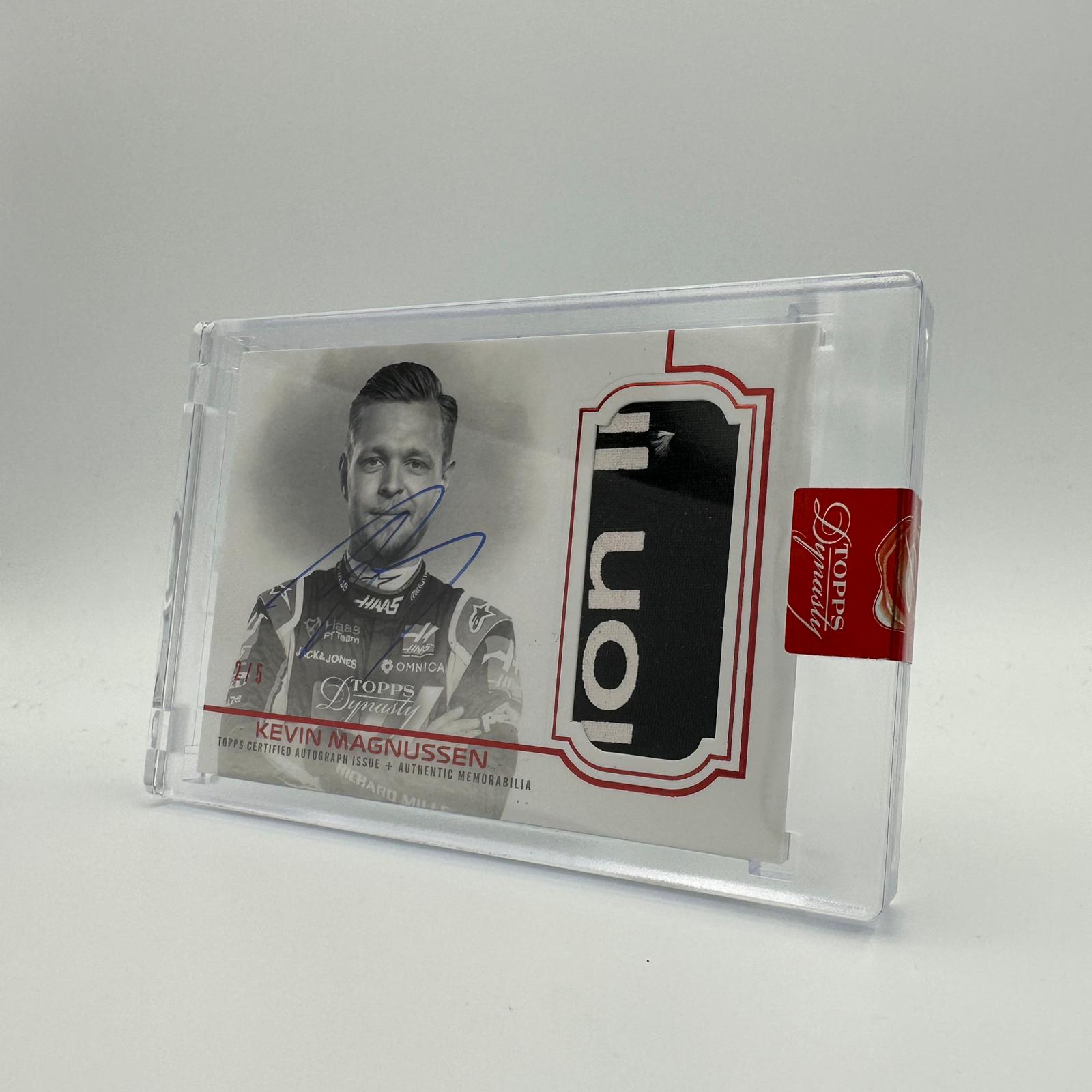 Kevin Magnussen Haas F1 Team Autographed Patch - Limited Edition 2/5 Dynasty Collection - Perfect for F1 Memorabilia Collectors and Racing Fans Display