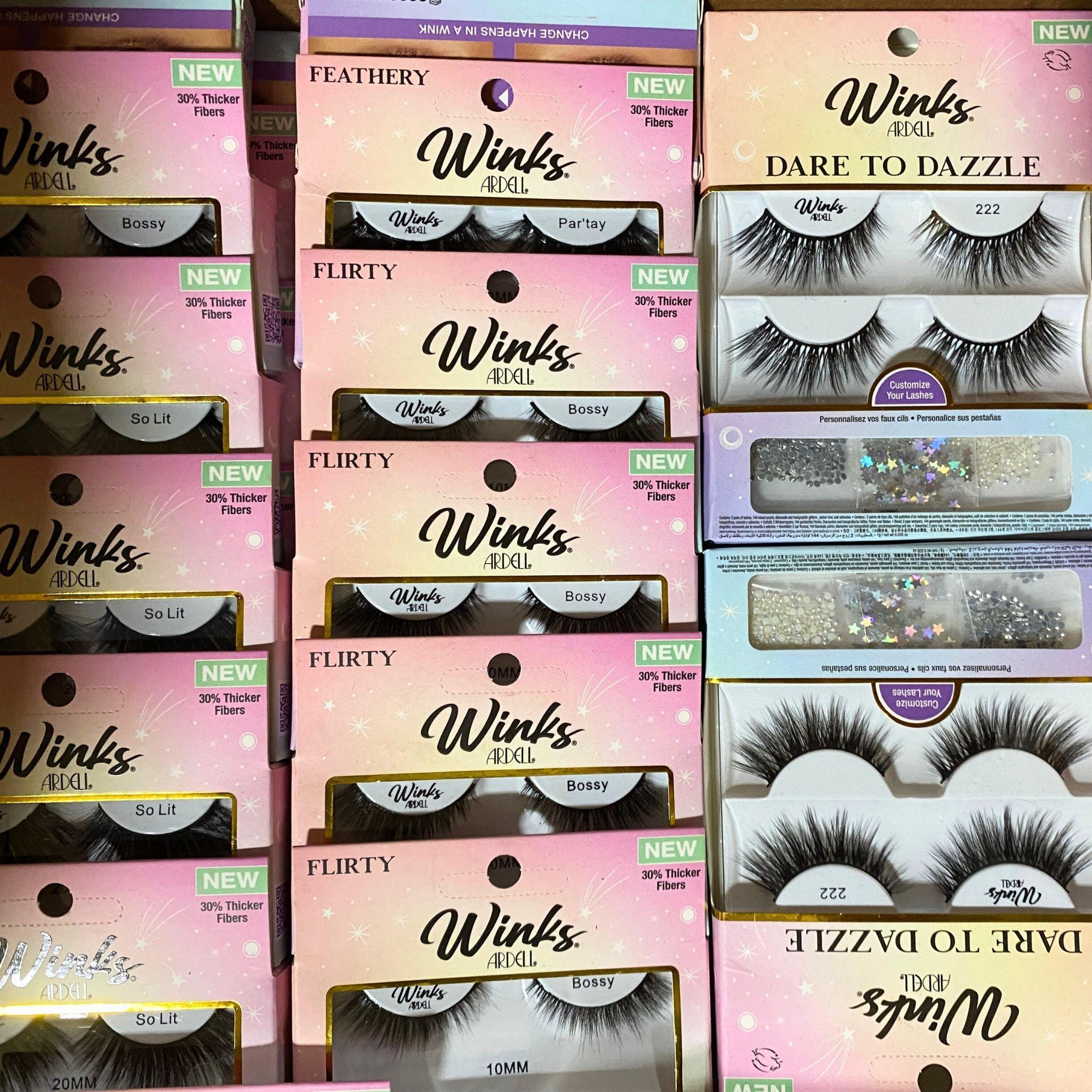 Ardell Winks Mix Assorted False Eyelashes - 30 Pcs Multipack for Natural & Dramatic Looks - Perfect for Parties, Weddings & Special Occasions