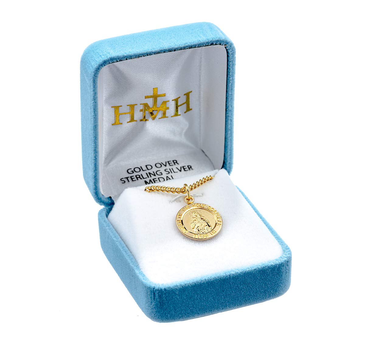 Holy Scapular Medal - Gold Over Sterling Silver - for Religious Devotion
