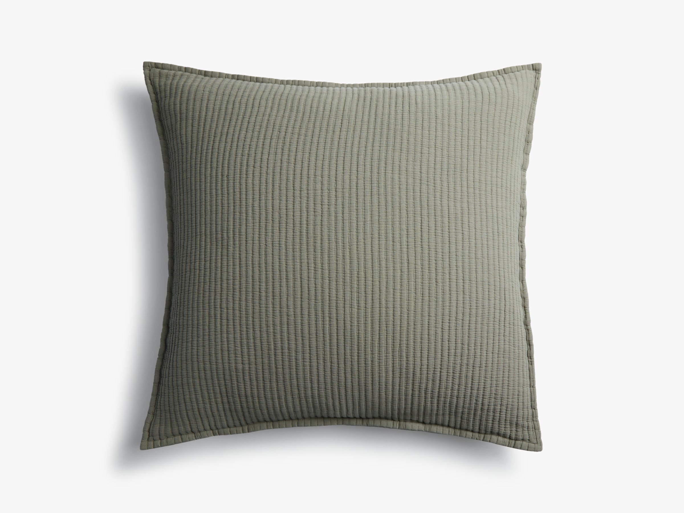 Luxury Matelasse Euro Sham Pillow Cover - Moss Green Quilted Bedding Decor for Master Bedroom & Guest Room