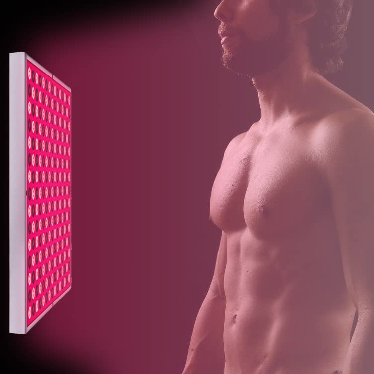 Red Light Therapy Panel - 850nm Near Infrared & 660nm Deep Red LED for Pain Relief, Skin Rejuvenation | Face & Body Treatment for Anti-Aging, Muscle Recovery | Home Spa & Wellness Device