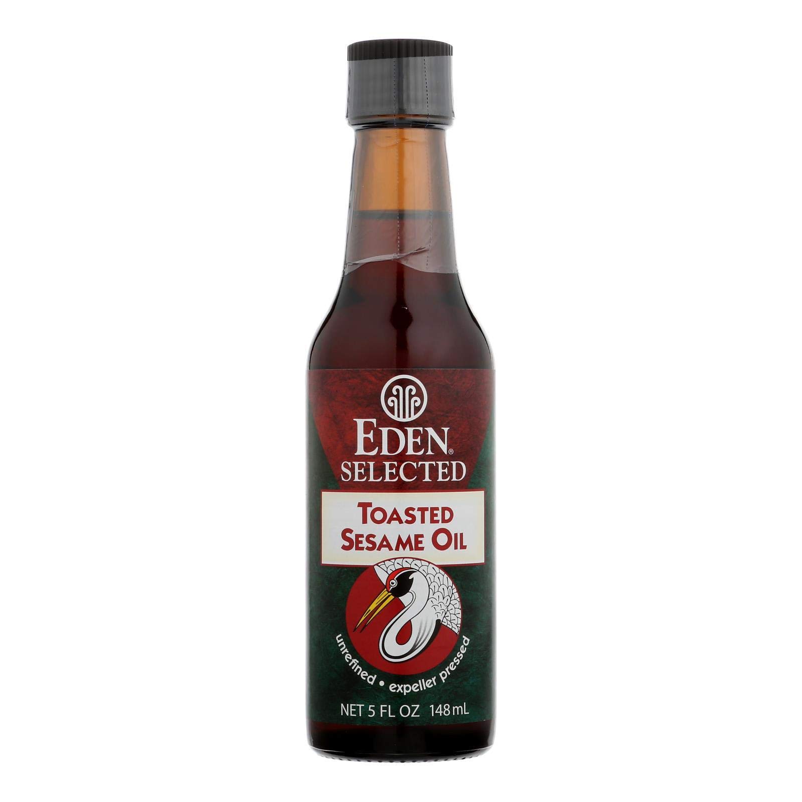 Eden Foods Toasted Sesame Oil - 5 Ounce (Pack of 12) | Premium Cooking Oil for Asian Cuisine, Stir-Fry, Marinades & Salad Dressings