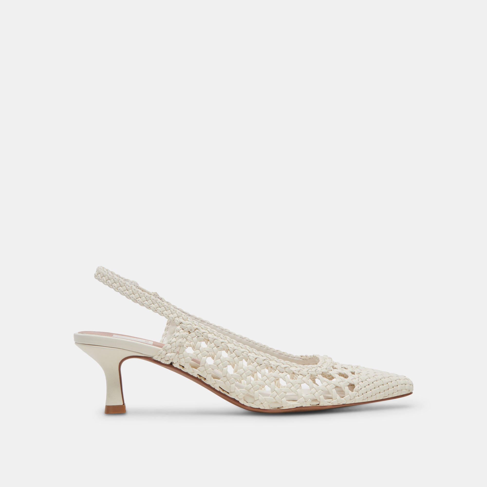 OLYMPA Women's White Stella High Heels - Elegant Pointed Toe Pumps for Party, Wedding & Evening Wear