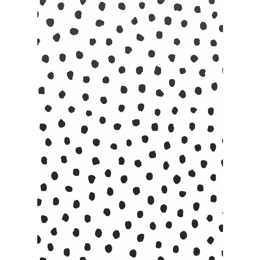 White Bulletin Board Roll with Black Painted Dots - Durable Classroom Decor for Teachers, Offices & Homeschooling - Perfect for Announcements, Schedules & Creative Displays