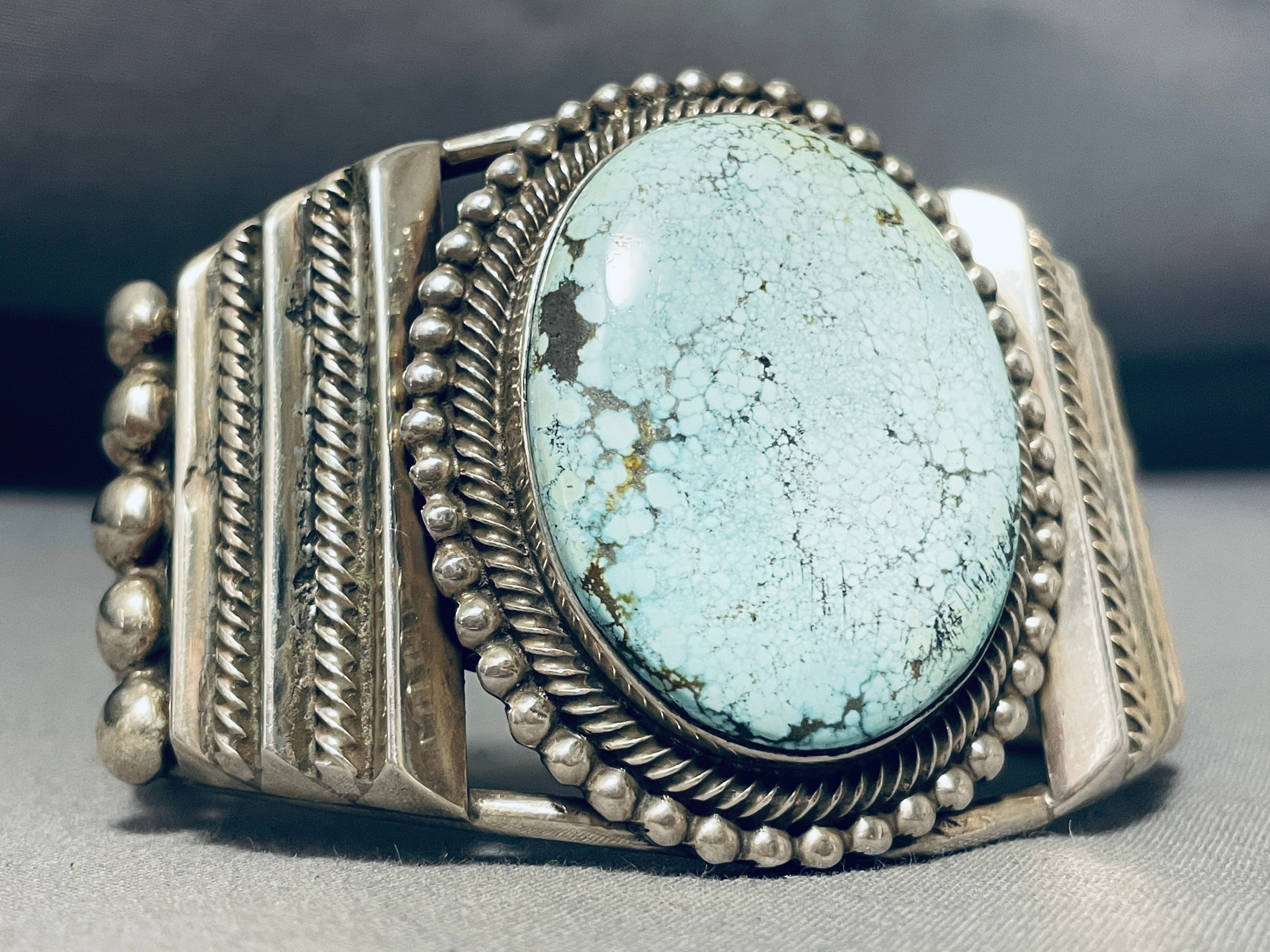 134g Genuine Navajo Dry Creek Turquoise Sterling Silver Bracelet - Handmade Native American Jewelry for Women, Boho Chic Accessories, Gift for Her, Perfect for Weddings & Special Occasions
