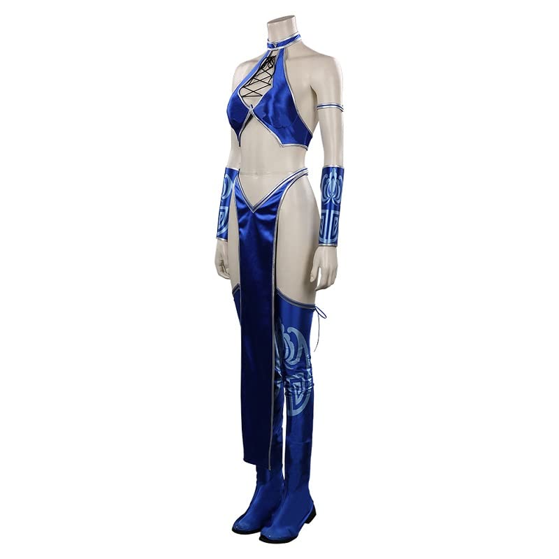 Women's Split Cosplay Costume Set with Wristbands, Arm Accessories & Stockings - Anime Lingerie Outfit for Halloween, Cosplay Events & Photoshoots