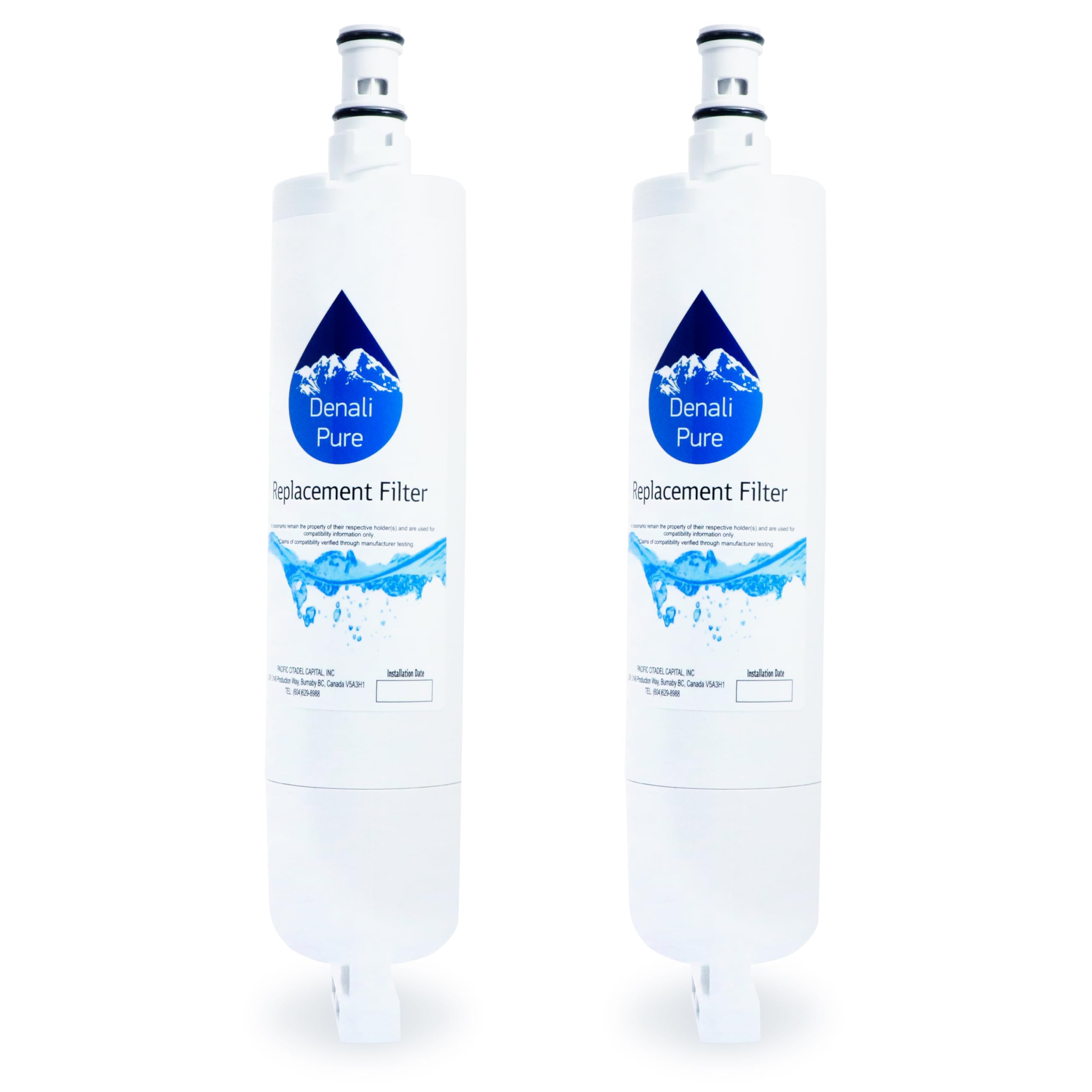 2-Pack Whirlpool 2200203 Refrigerator Water Filter Replacement - Compatible with Whirlpool 2200203 Fridge Water Filter Cartridge | Clean Drinking Water for Home & Office Use