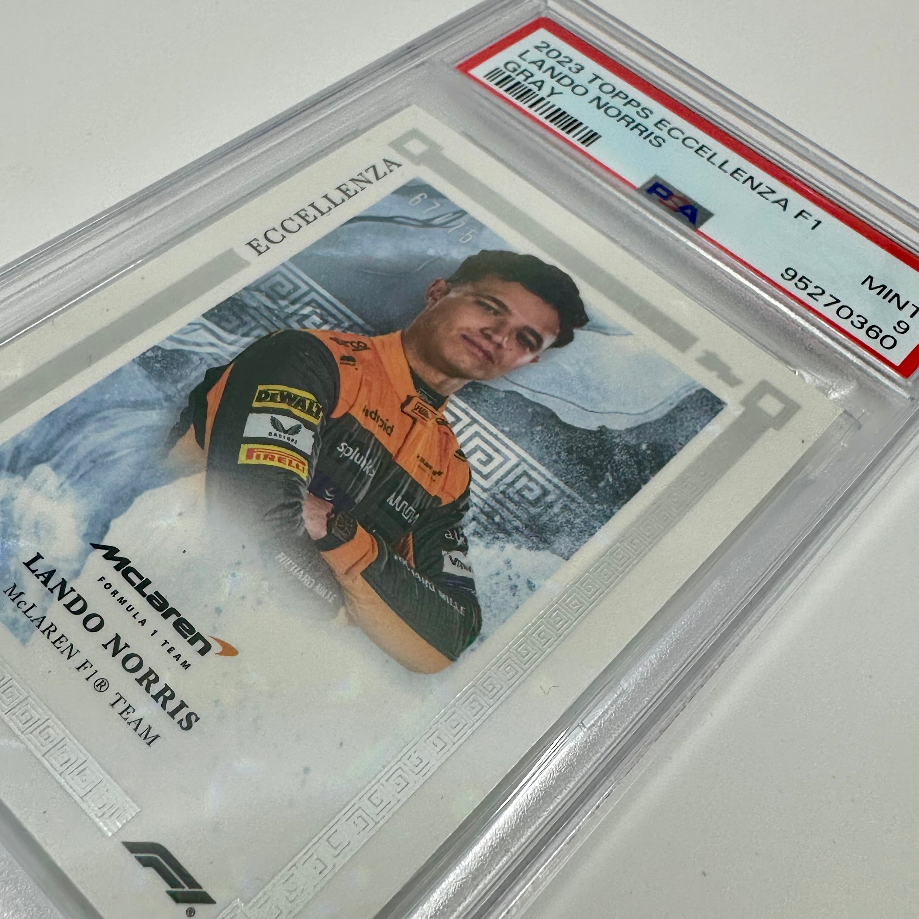 2023 Topps Eccellenza F1 Lando Norris Gray PSA 9 67/75 - Rare F1 Trading Card for Collectors & Motorsport Fans