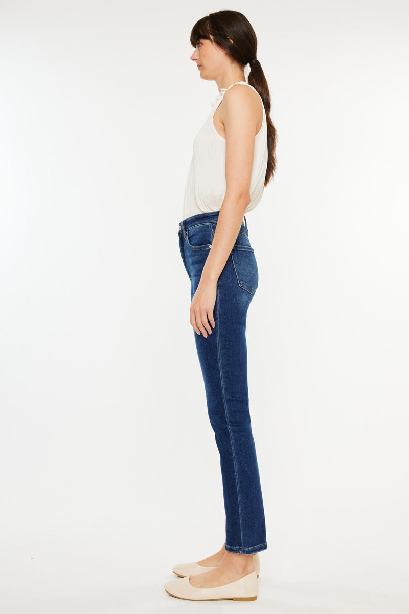 Adaline Essentials High Rise Slim Straight Leg Jeans for Women - Comfortable Stretch Denim Pants for Casual Wear, Office & Everyday Outfits