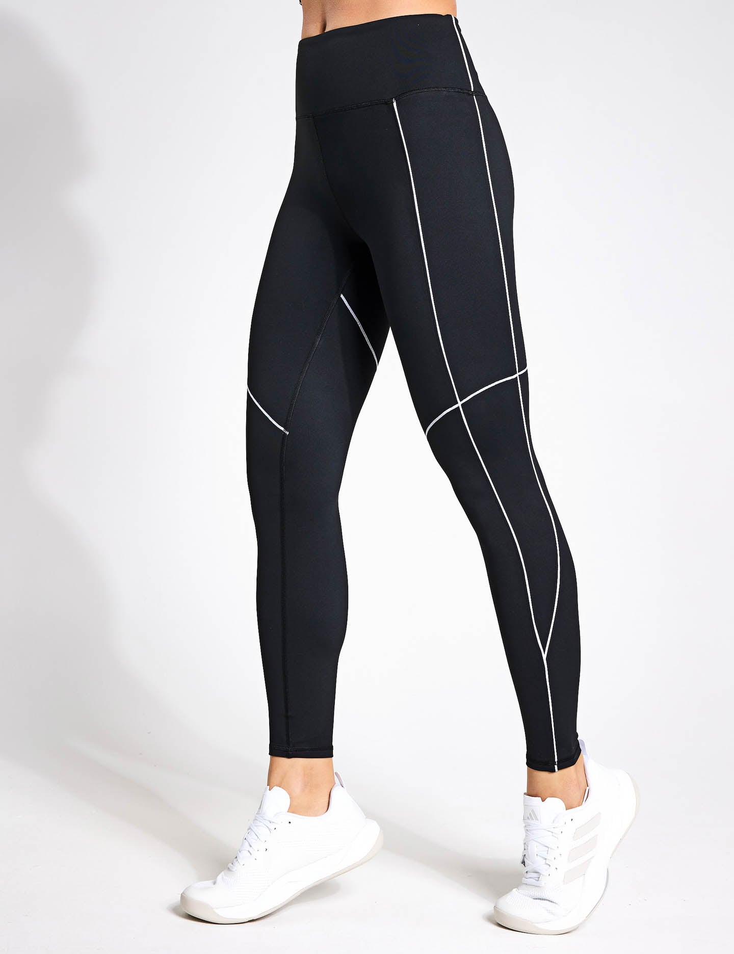 Amara High Waist Yoga Leggings for Women - Black & White - Comfortable Workout Pants for Gym, Running, and Lounge Wear