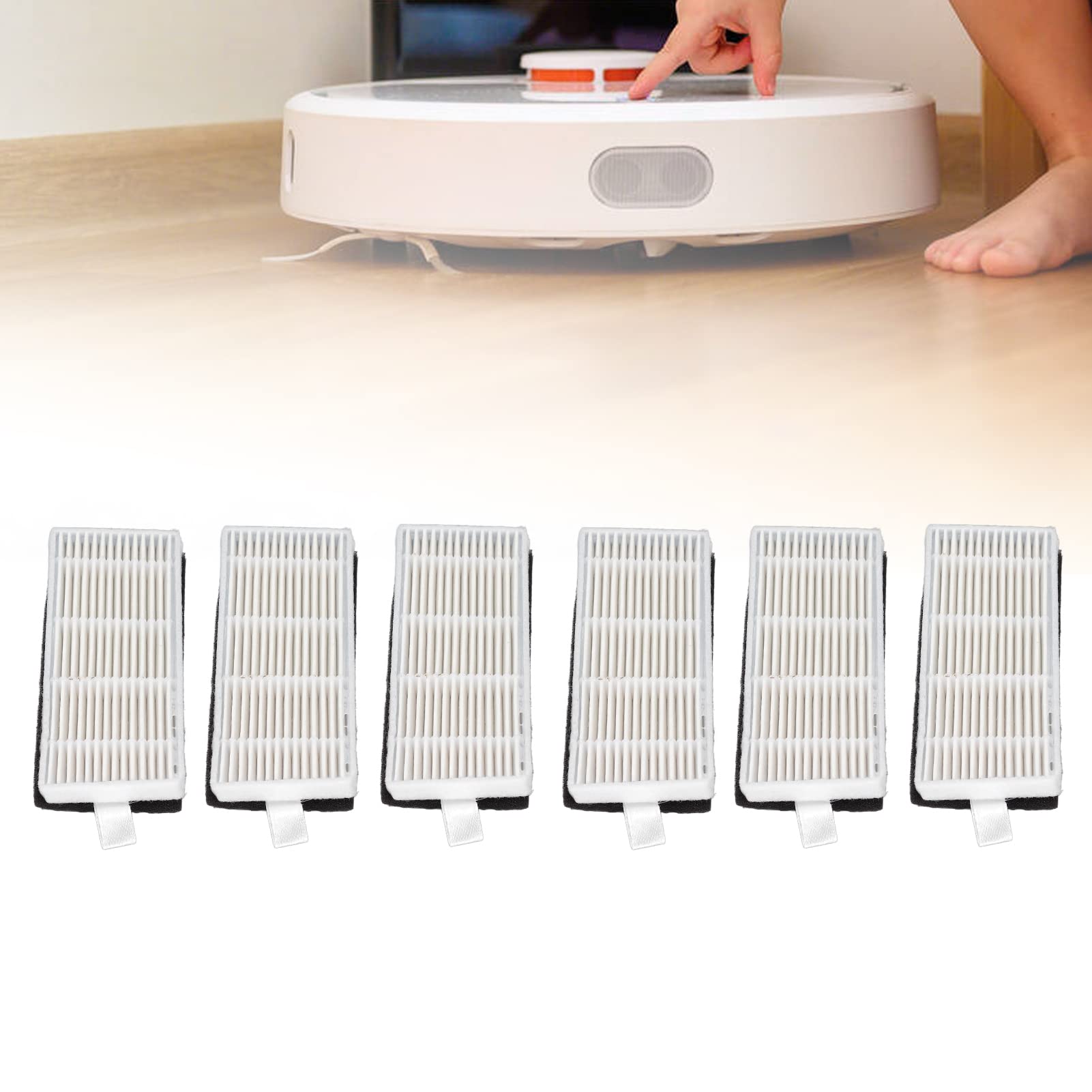 6Pcs Vacuum Cleaner Filter Replacement for R1 Sweeper - Compatible with Robot Vacuum Cleaner Accessories | Home Cleaning & Pet Hair Removal Solution
