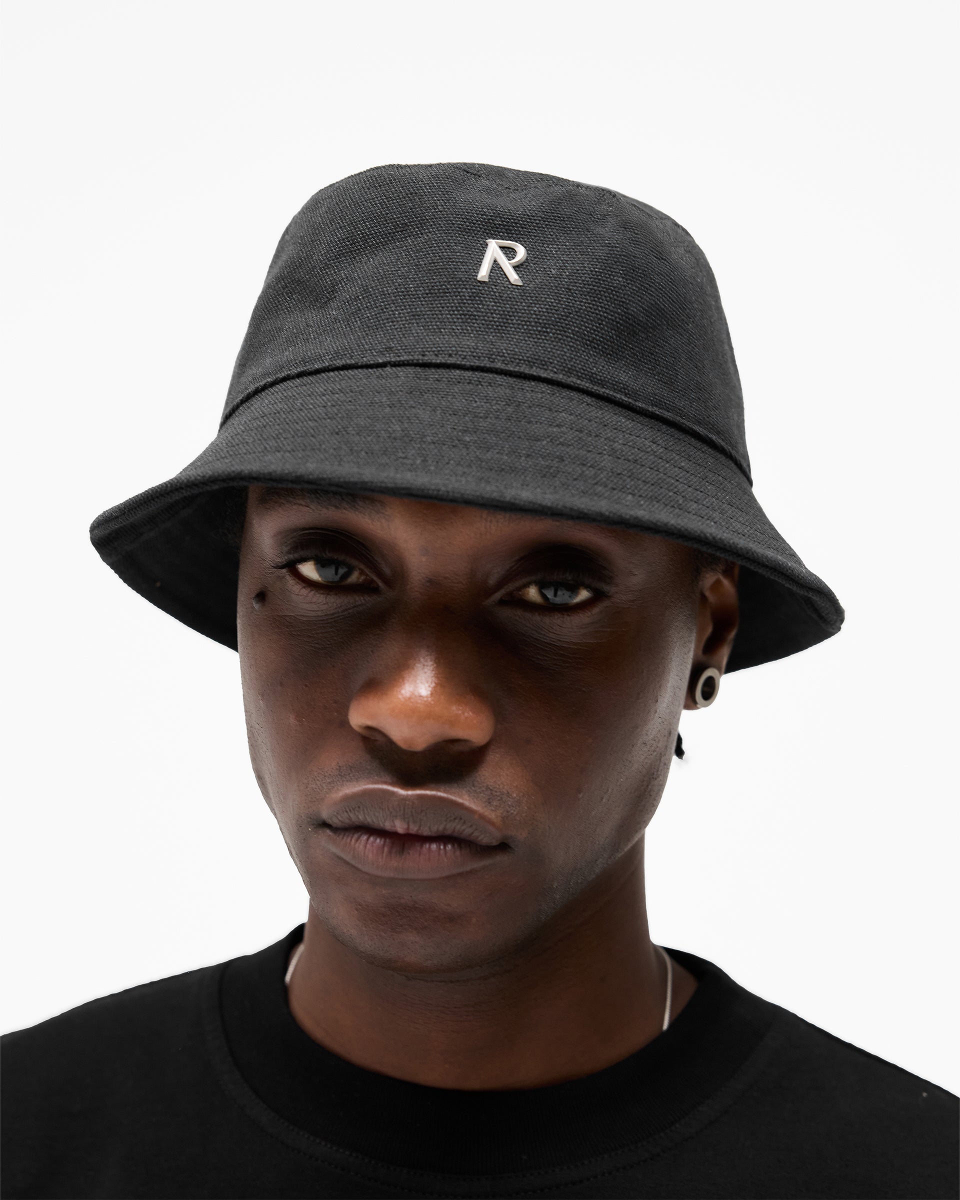Stylish Initial Bucket Hat in Jet Black - Perfect for Outdoor Activities & Fashion Statements