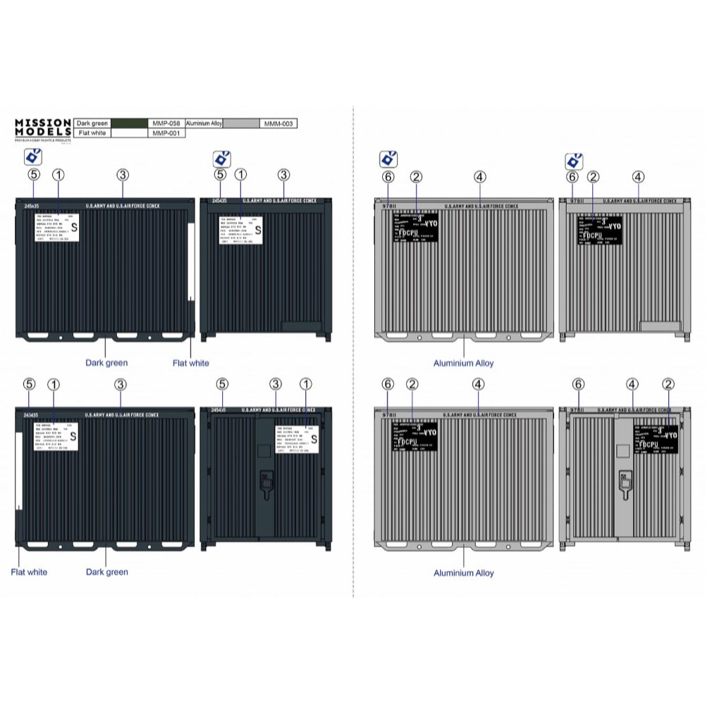 1/35 Scale US Military 8-Piece Storage Container Set - Vietnam War Era Model Kit for Diorama Building & Historical Collectors - Perfect for Military Scenes, Model Displays & War Reenactments