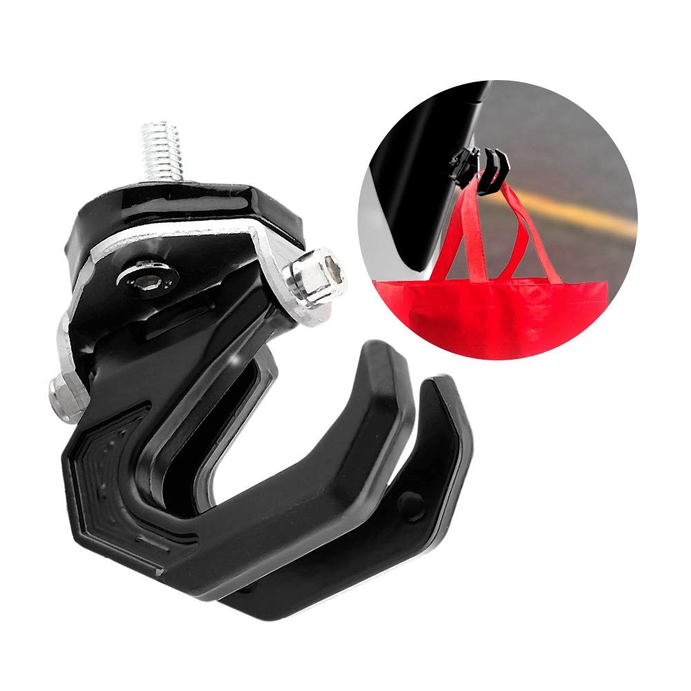 Universal Motorcycle Hanger Hook - Durable Aluminum Alloy Luggage Bag Hook Holder for Motorcycles (Black/Silver) - Perfect for Touring, Commuting & Storage Organization