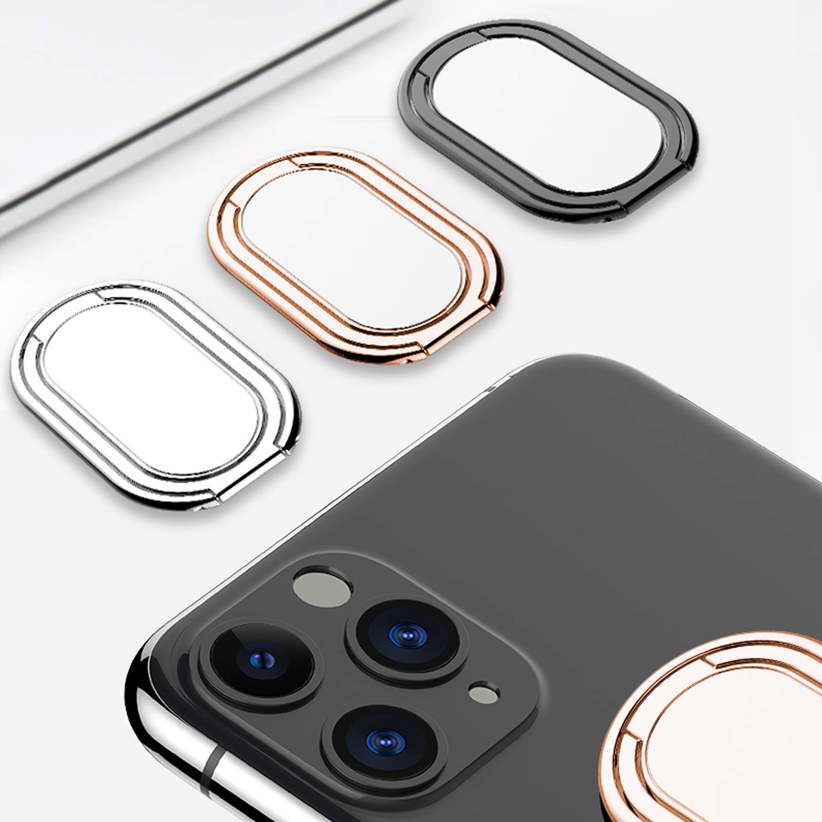 360° Foldable Phone Ring Holder for Magnetic Car Mount - Rose Gold