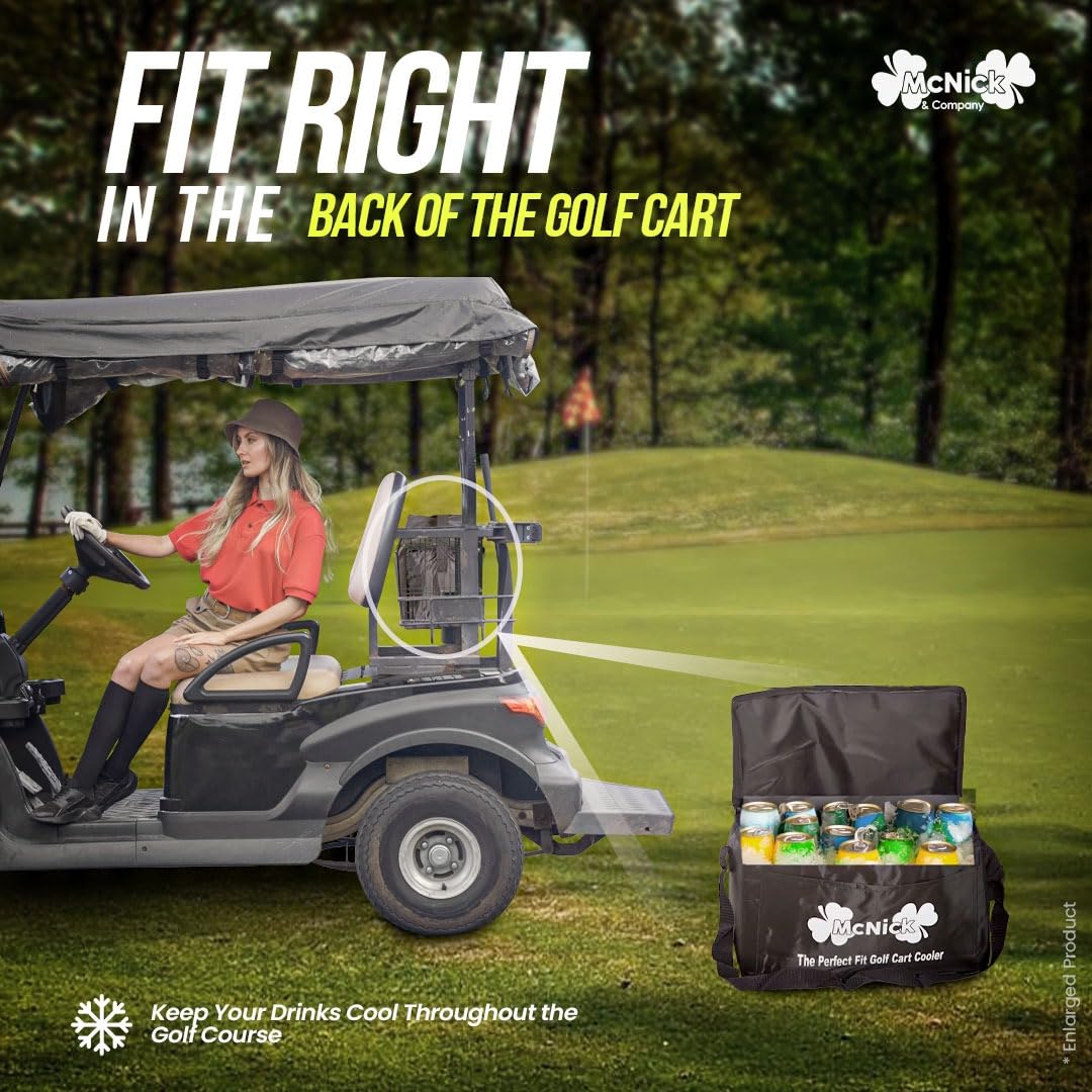 Premium Golf Cooler Bag with Beer Holder - Insulated Golf Bag Cooler Sleeve for Cold Drinks on the Course | Perfect for Golfers, Camping & Outdoor Events