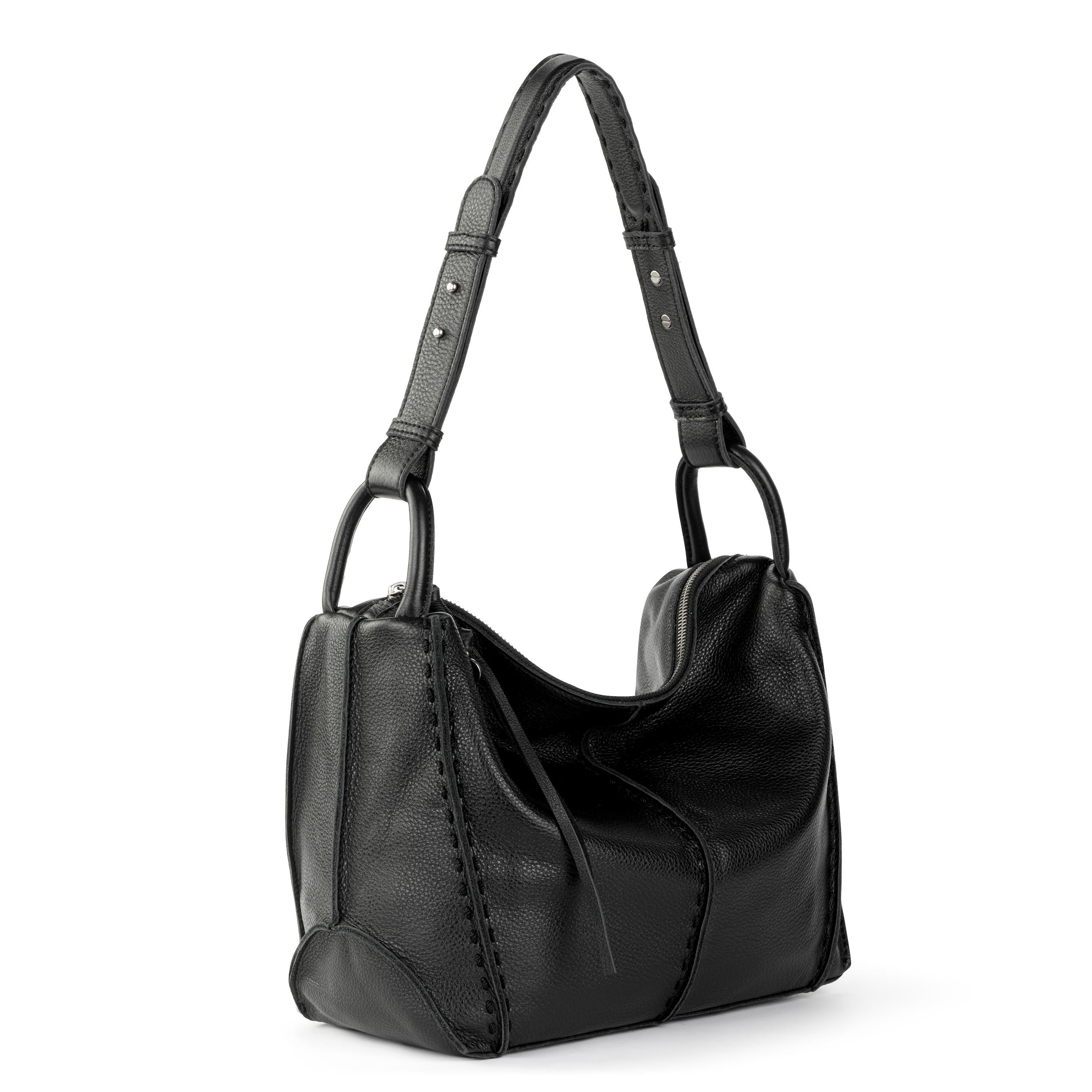 Los Feliz Hobo Leather Handbag - Premium Black Leather Shoulder Bag for Women - Perfect for Work, Travel & Everyday Use
