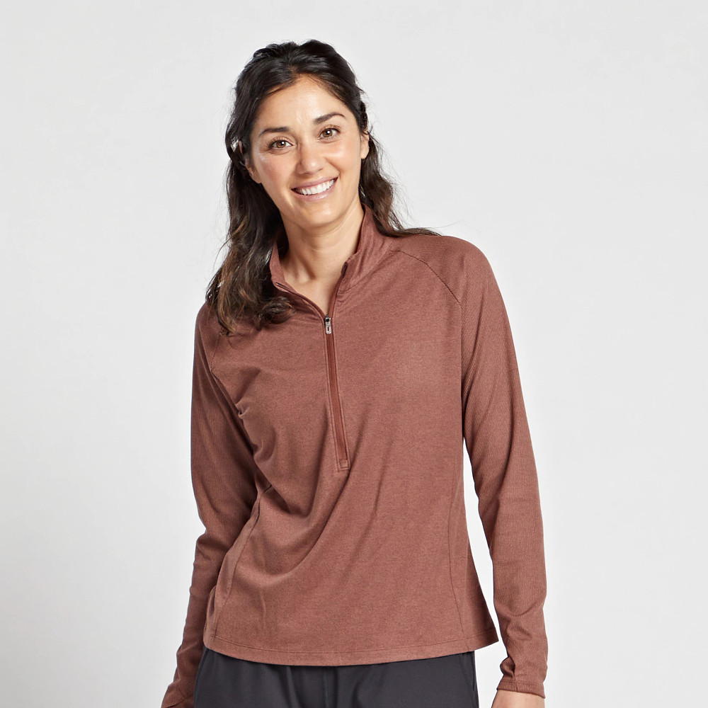Korsa Vital Women's 1/2 Zip Pullover Fleece Jacket - Lightweight Warm Winter Outdoor Hiking & Casual Wear
