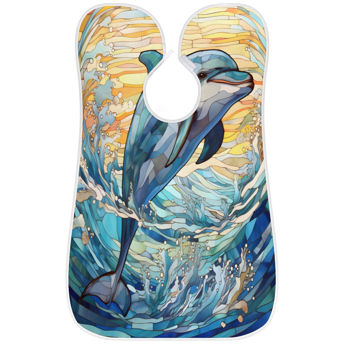 **Dolphin Glass Window Beard Shaving Bib for Men & Women – Waterproof Hair Dye Apron, Makeup Cape, Barber Accessories – Sink Hair Catcher for Trimming, Lineup & Grooming – Perfect Gift for Barbers & Stylists**    *(Ideal for home grooming, salon use, beard trimming, hair dyeing, makeup application, and sink cleanup.)*