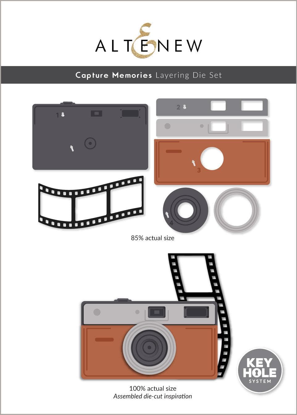 Capture Memories Layering Die Set for Scrapbooking & Card Making - Perfect for DIY Crafts, Wedding Invitations, and Photo Albums