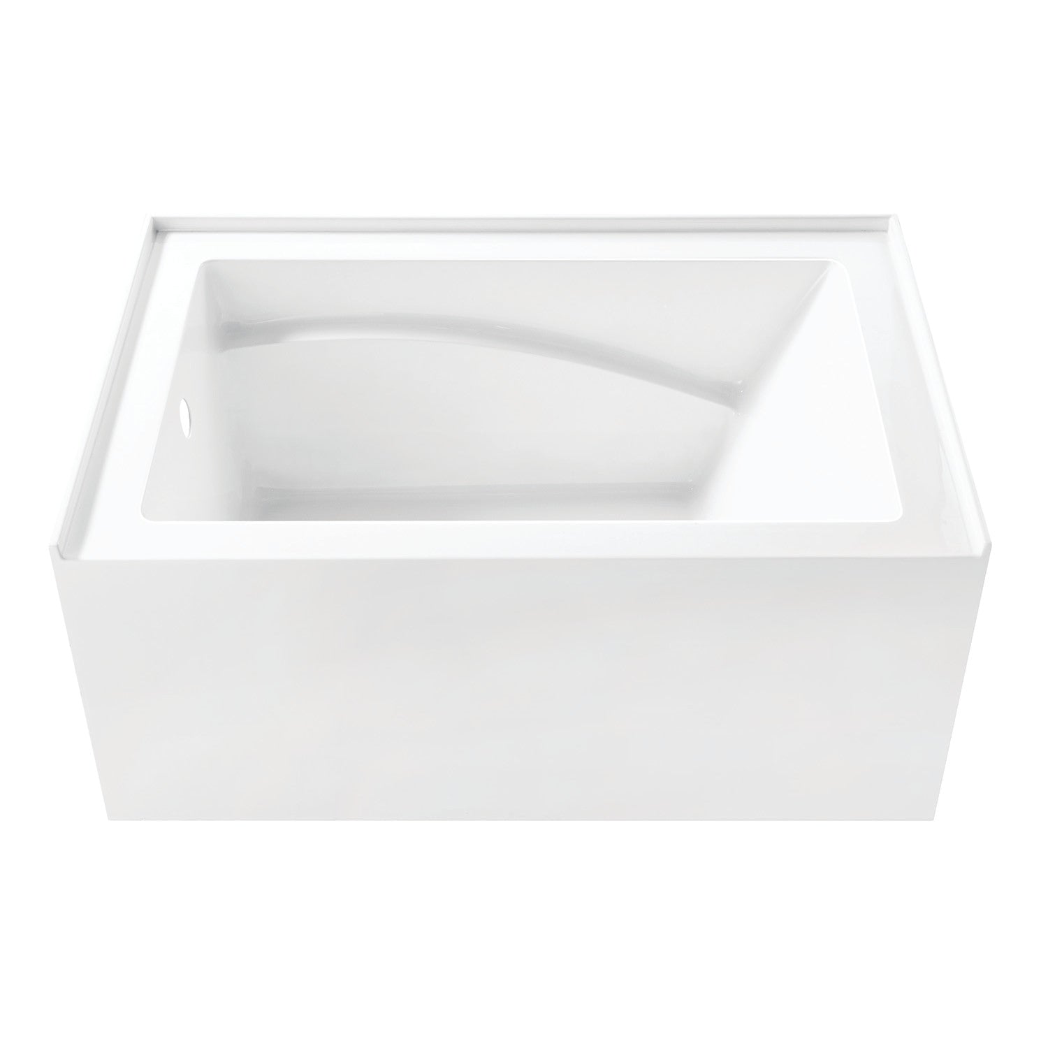 Aqua Eden 48 Inch Acrylic Rectangular 3-Wall Alcove Bathtub - Left Hand Drain, Anti-Skid Surface, Glossy White | Freestanding Soaking Tub for Small Bathrooms, Spa-Like Relaxation at Home