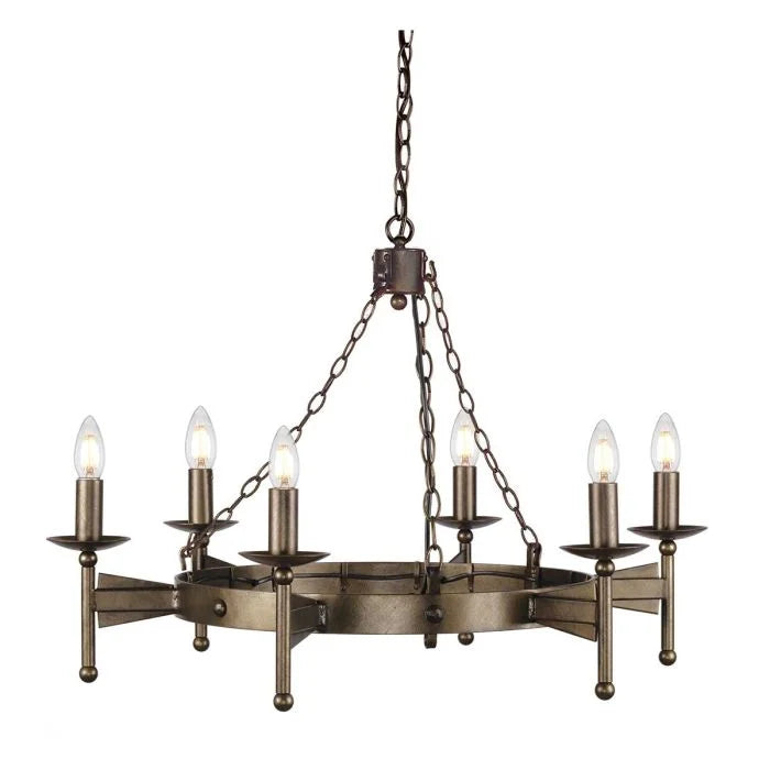 Cromwell Light Chandelier - Old Bronze Finish - 6 Light & 8 Light Options - Perfect for Dining Room, Bedroom, or Foyer Lighting